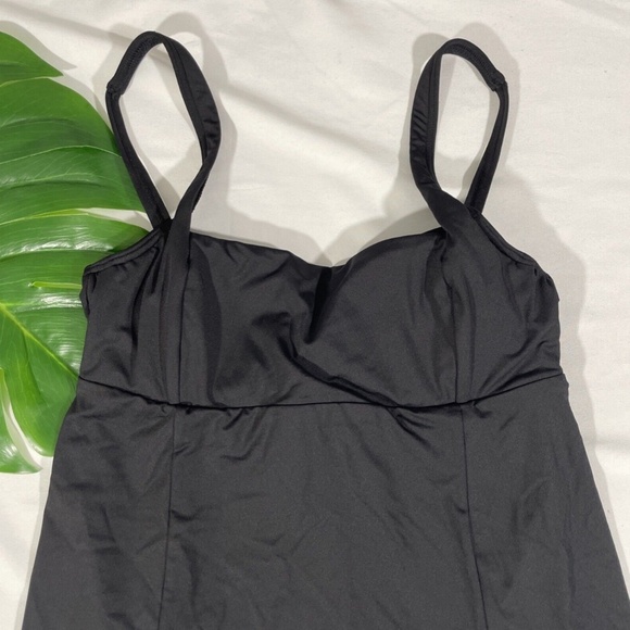 NEW Sea Level Skirted Dress One Piece‎ Swimsuit in Black [ 6 US ] - Picture 4 of 12